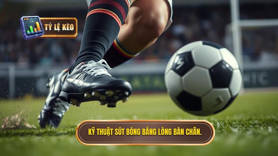 Kỹ thuật sút bóng bằng lòng bàn chân.